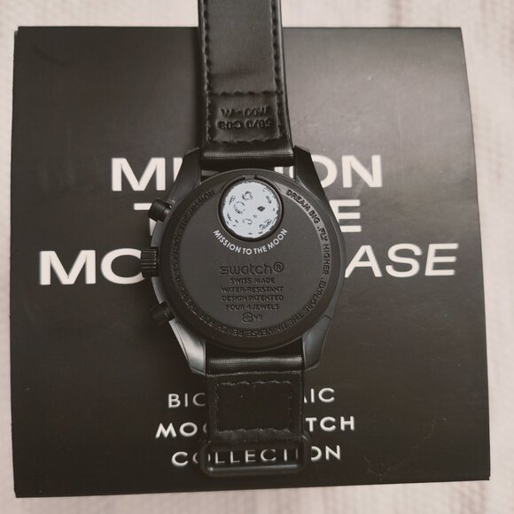💜NWT💜 Swatch X Omega Moonswatch Mission To The Moonphase - New Moon Watch - Picture 2 of 5